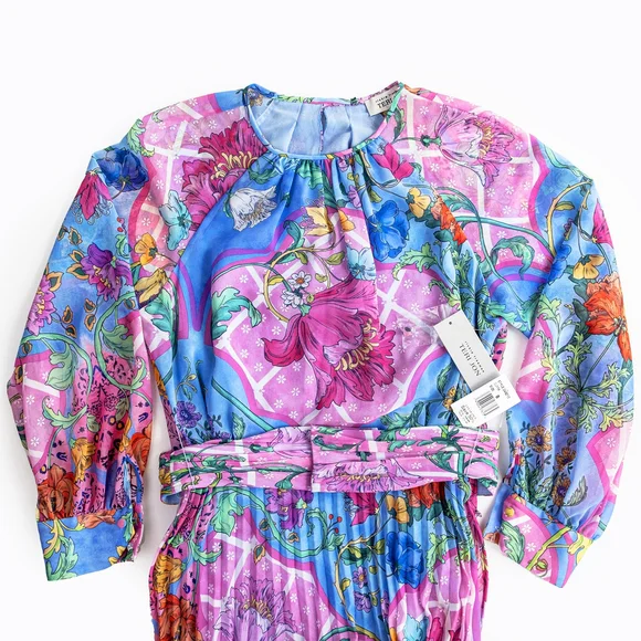 NWT Teri Jon Rickie Freeman Pleated Chiffon Maxi Dress Floral $750 - Size 8  is available for purchase on au PAY Market - Imported Goods Online Store  Co.Ltd. | au PAY Market - Online Shopping Site
